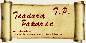 Teodora Poparić vizit kartica